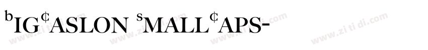 BigCaslon SmallCaps字体转换